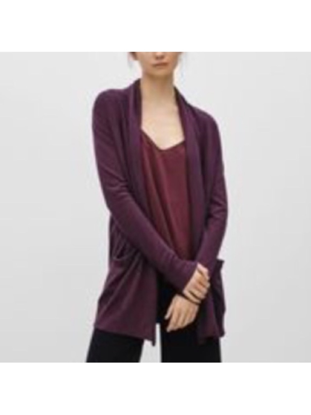 Wilfred with Silk & Cashmere Burgundy Cardigan